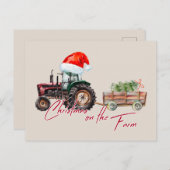 Weihnachtsbaumtiere Feiertagspostkarte (Vorne/Hinten)