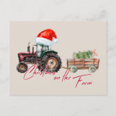 Weihnachtsbaumtiere Feiertagspostkarte (Vorderseite)