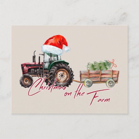 Weihnachtsbaumtiere Feiertagspostkarte (Vorderseite)