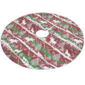 Weihnachtsbaumtiere Fleece Weihnachtsbaumdecke (Schrägansicht)