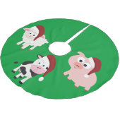 Weihnachtsbaumtiere Polyester Weihnachtsbaumdecke (Schrägansicht)