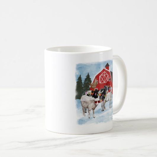 Weihnachtsbaumtiere & Stall Kaffeetasse (VorderseiteRechts)