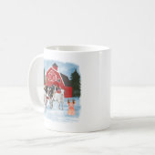 Weihnachtsbaumtiere & Stall Kaffeetasse (Vorderseite Links)