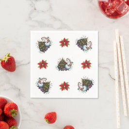 Weihnachtsbaumtierpapier Napkin Serviette