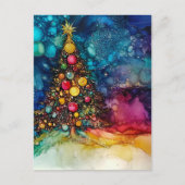 Weihnachtsbaumtinten Postkarte (Vorderseite)