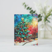 Weihnachtsbaumtinten Postkarte (Stehend Vorderseite)