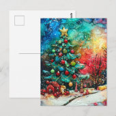 Weihnachtsbaumtinten Postkarte (Vorne/Hinten)