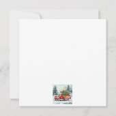 Weihnachtsbaumtransporter Feiertagskarte (Rückseite)