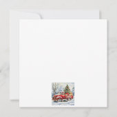 Weihnachtsbaumtransporter Feiertagskarte (Rückseite)