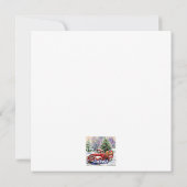 Weihnachtsbaumtransporter Feiertagskarte (Rückseite)