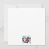 Weihnachtsbaumtransporter Feiertagskarte (Rückseite)