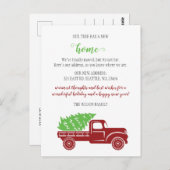 Weihnachtsbaumtransporter Wir haben Urlaub bewegt Postkarte (Vorne/Hinten)