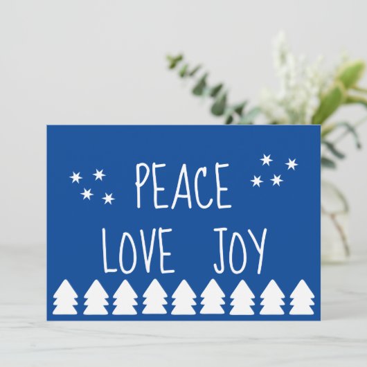 Weihnachtsbaumtypografie Feiertagskarte (Stehend Vorderseite)