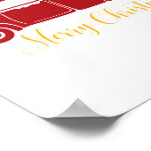 Weihnachtsbaumwagen Poster (Ecke)