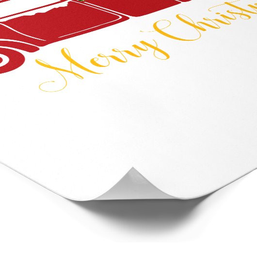 Weihnachtsbaumwagen Poster (Ecke)