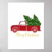 Weihnachtsbaumwagen Poster (Vorne)