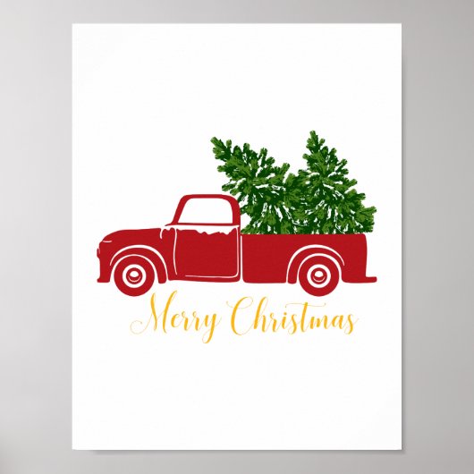 Weihnachtsbaumwagen Poster (Vorne)
