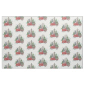 Weihnachtsbaumwagen Rustikales Muster Wasserfarbe Stoff (Fat Quarter (45,7 x 55,9 cm))