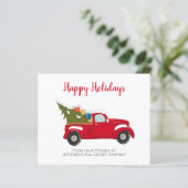 Weihnachtsbaumwagen Weihnachtskarte (Stehend Vorderseite)