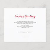 Weihnachtsbaumwagen Weihnachtskarte (Rückseite)