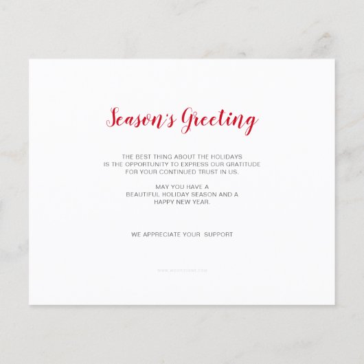 Weihnachtsbaumwagen Weihnachtskarte (Rückseite)