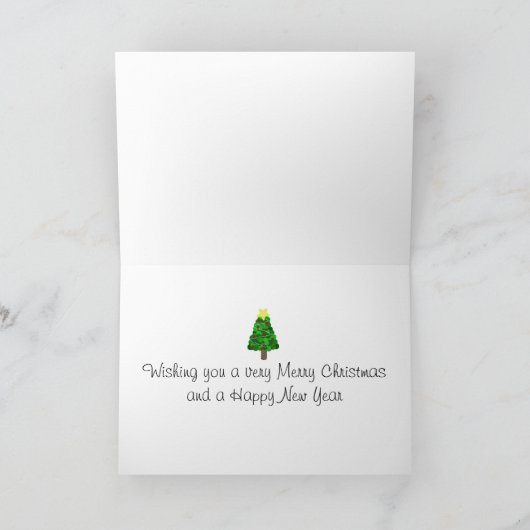 Weihnachtsbaumwald Feiertagskarte (Innenseite)