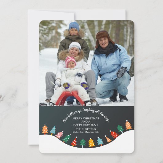 Weihnachtsbaumwald Foto Weihnachtskarte Feiertagskarte (Vorderseite)