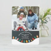 Weihnachtsbaumwald Foto Weihnachtskarte Feiertagskarte (Stehend Vorderseite)