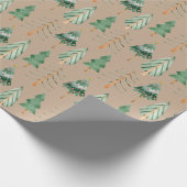 Weihnachtsbaumwald Geschenkpapier (Ecke)