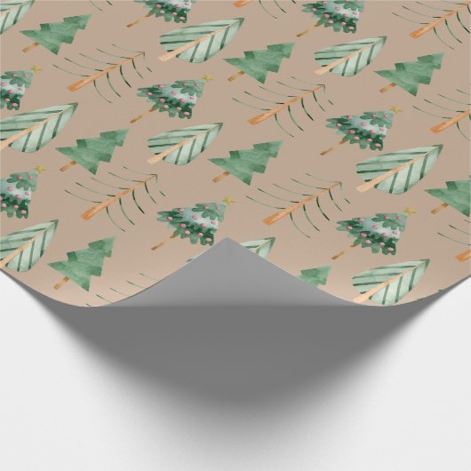 Weihnachtsbaumwald Geschenkpapier (Ecke)