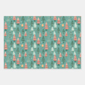 Weihnachtsbaumwald Geschenkpapier Set (Vorderseite 3)