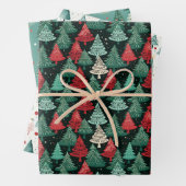 Weihnachtsbaumwald Geschenkpapier Set (Beispiel)