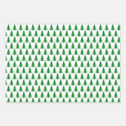 Weihnachtsbaumwald Geschenkpapier Set (Vorderseite 3)
