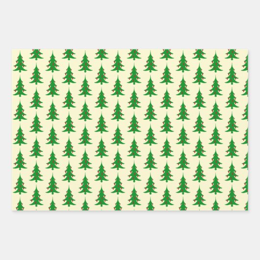 Weihnachtsbaumwald Geschenkpapier Set (Vorderseite 2)
