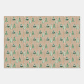 Weihnachtsbaumwald Geschenkpapier Set (Vorderseite 2)