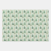 Weihnachtsbaumwald Geschenkpapier Set (Vorderseite 3)