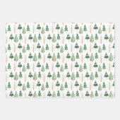 Weihnachtsbaumwald Geschenkpapier Set (Vorderseite 2)