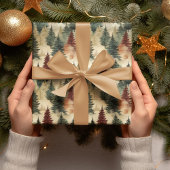 Weihnachtsbaumwald Pine Tree Geschenkpapier