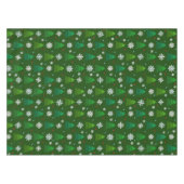 Weihnachtsbaumwald, Schneeflocken und roter blauer Tischdecke (Vorderseite (Horizontal))