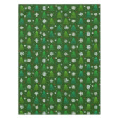 Weihnachtsbaumwald, Schneeflocken und roter blauer Tischdecke (Vorderseite)