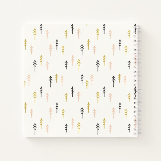 Weihnachtsbaumwaldmuster Notizblock (Rückseite)