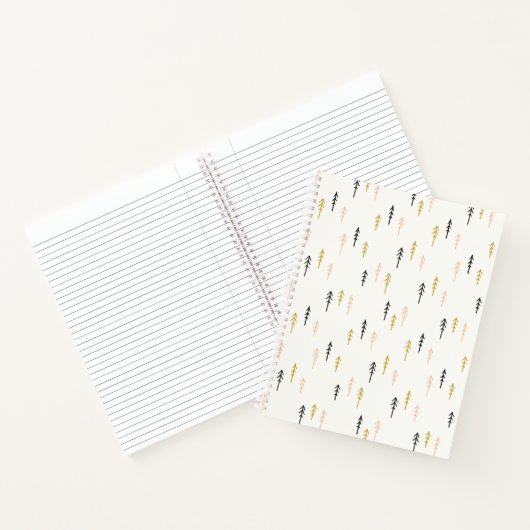 Weihnachtsbaumwaldmuster Notizblock (Innenseite)