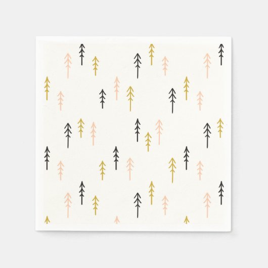 Weihnachtsbaumwaldmuster Serviette (Vorderseite)