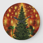 Weihnachtsbaumwand Große Wanduhr (Vorderseite)