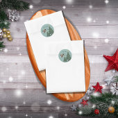 Weihnachtsbaumweiche SchneeflockenFoto Runder Aufkleber