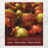 Weihnachtsbaumweinlabel Weinetikett (Einzelnes Label)