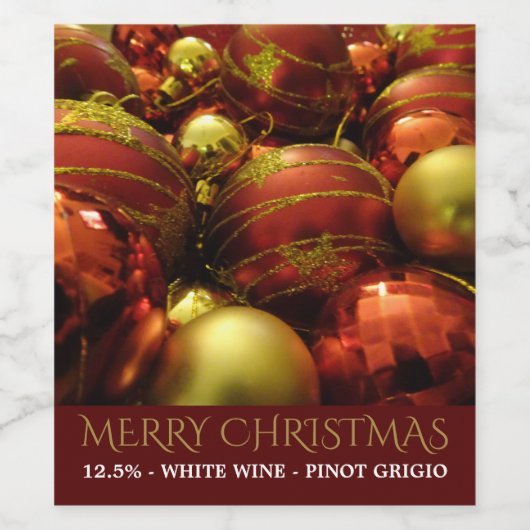 Weihnachtsbaumweinlabel Weinetikett (Einzelnes Label)