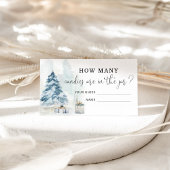 Weihnachtsbaumwinters erraten Sie, wie viele Bonbo Begleitkarte