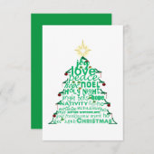 Weihnachtsbaumwörter Begleitkarte (Vorne/Hinten)