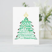 Weihnachtsbaumwörter Begleitkarte (Stehend Vorderseite)